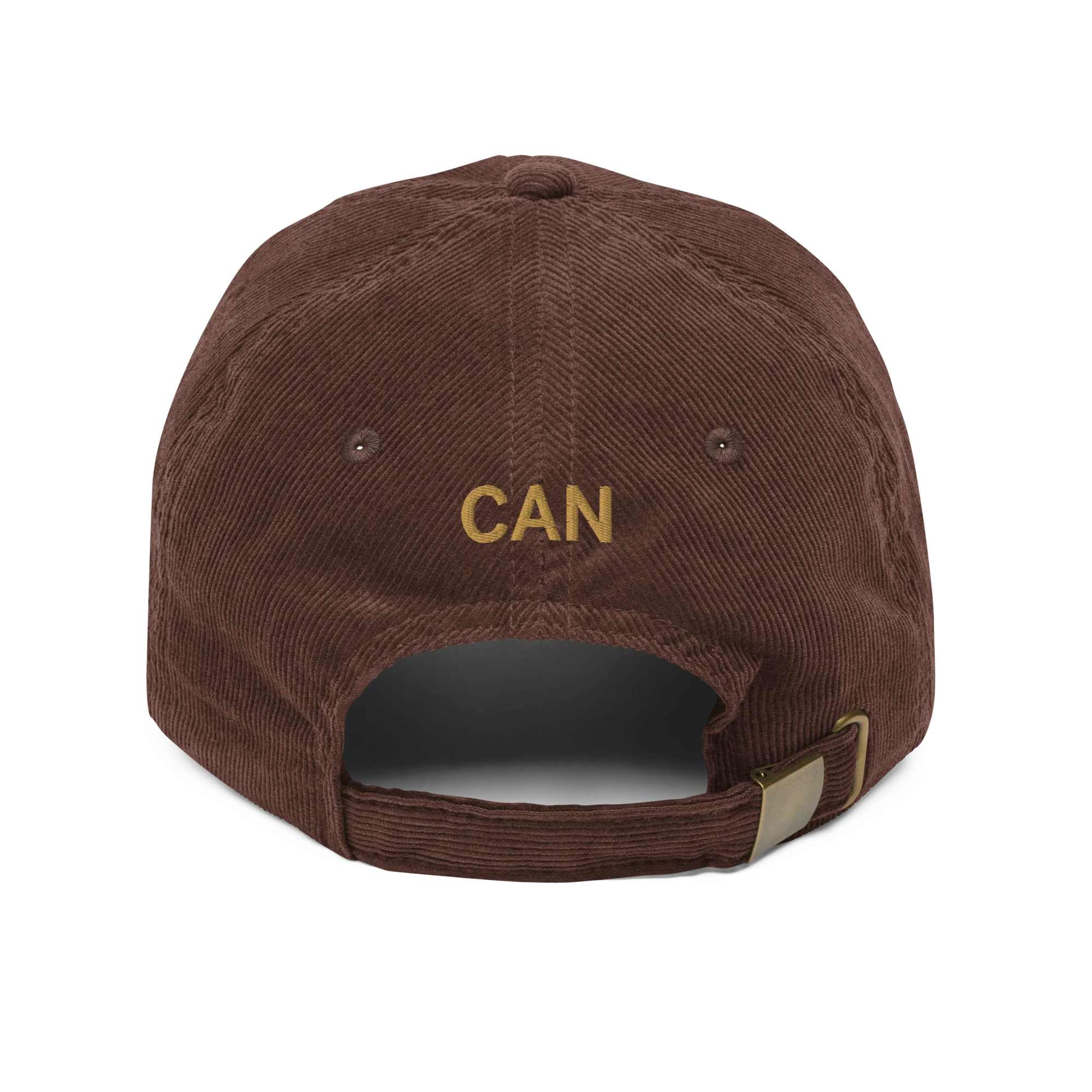 Vintage corduroy cap, brown, back