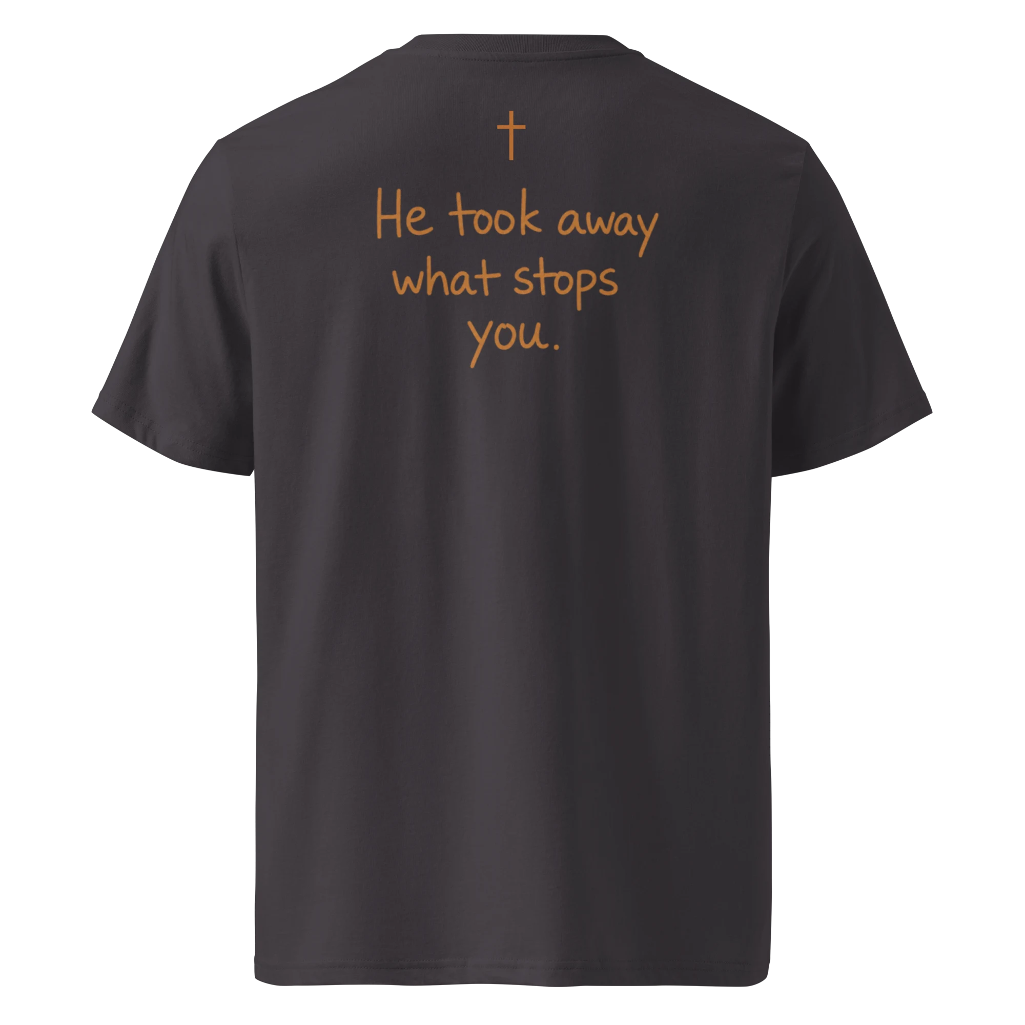 Tee in anthracite, back